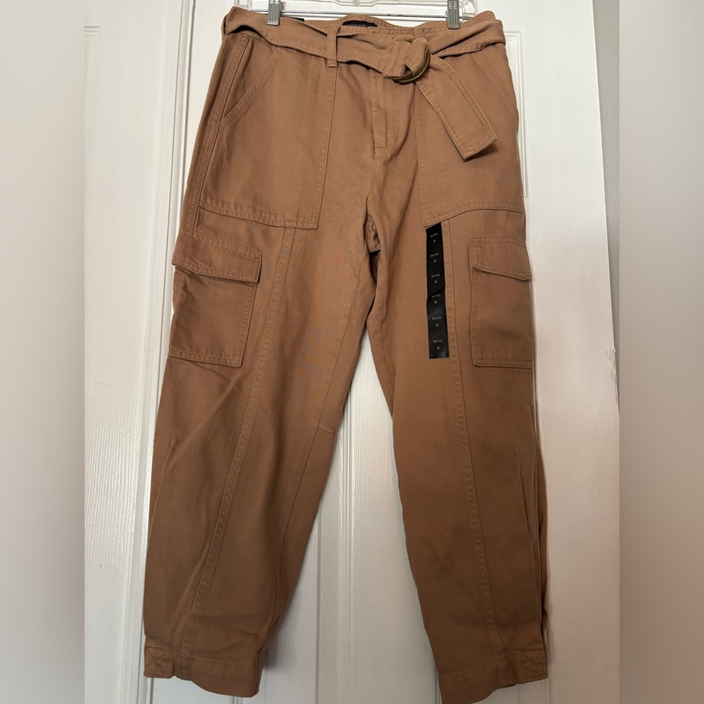Banana Republic High Rise Tapered Cargo Pants Tan NWT